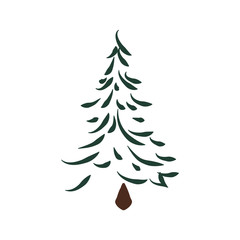 Obraz premium Nature and plant concept represented by pine tree icon. isolated and flat illustration 