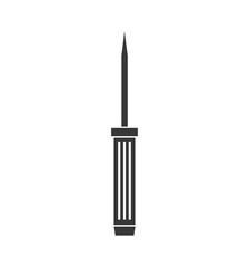 Constuction and repair concept represented by screwdriver tool icon. isolated and flat illustration 