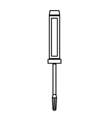 Constuction and repair concept represented by screwdriver tool icon. isolated and flat illustration 