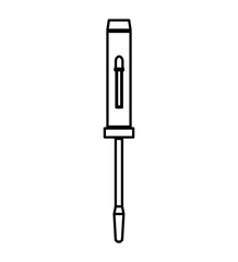 Constuction and repair concept represented by screwdriver tool icon. isolated and flat illustration 
