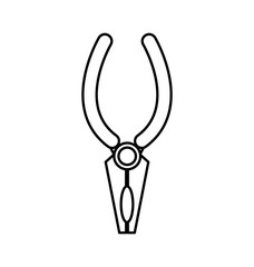 Constuction and repair concept represented by Pliers tool icon. isolated and flat illustration 
