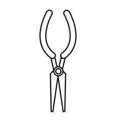 Constuction and repair concept represented by Pliers tool icon. isolated and flat illustration 