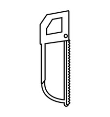 Constuction and repair concept represented by saw tool icon. isolated and flat illustration 