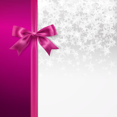 silver starry background with pink bow decorative background