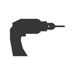 Constuction and repair concept represented by drill tool icon. isolated and flat illustration 