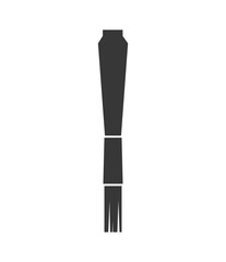 Constuction and repair concept represented by paint brush tool icon. isolated and flat illustration 
