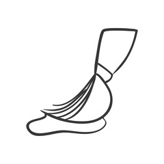 Constuction and repair concept represented by paint brush tool icon. isolated and flat illustration 