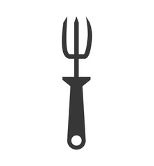 Gardening concept represented by rake tool icon. isolated and flat illustration 