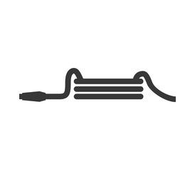 Gardening concept represented by hose tool icon. isolated and flat illustration 
