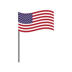 USA concept represented by pennant and flag icon. isolated and flat illustration 