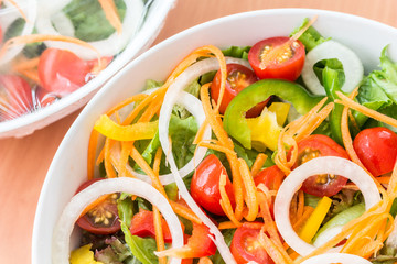 Fresh mixed vegetables salad