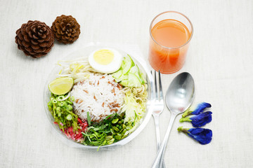 rice salad in Thai southernstyle