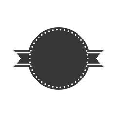 Label and banner concept represented by seal stamp with ribbon icon. isolated and flat illustration 