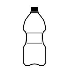 Soda and drink  concept represented by silhouette bottle icon. isolated and flat illustration 