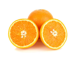 Orange fruit isolated on white background