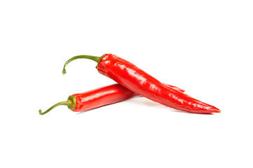 isolated red hot peppers