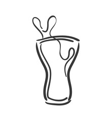 Obraz premium Soda and drink concept represented by glass icon. isolated and flat illustration 