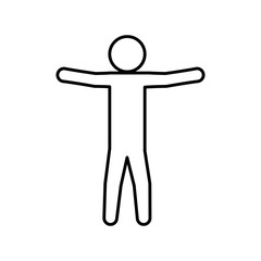 Healthy lifestyle concept represented by pictogram doing action icon. isolated and flat illustration 