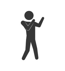 Healthy lifestyle concept represented by pictogram boxing icon. isolated and flat illustration 