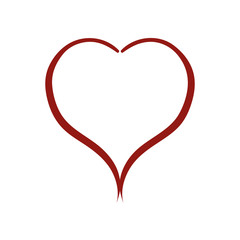 Love concept represented by heart shape icon. isolated and flat illustration 