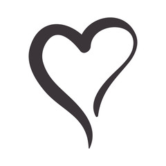 Love concept represented by heart shape icon. isolated and flat illustration 