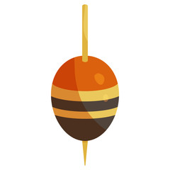 Float icon in cartoon style isolated on white background. Fishing symbol