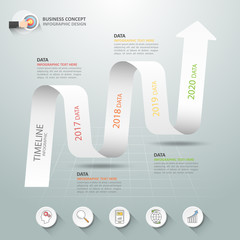 Abstract 3d spiral infographic template, Business concept 