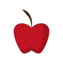 Healthy and organic food concept represented by apple icon. isolated and flat illustration 