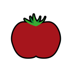 Healthy and organic food concept represented by tomato icon. isolated and flat illustration 