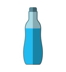 Healthy and organic food concept represented by Water bootle icon. isolated and flat illustration 