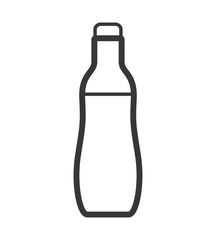 Healthy and organic food concept represented by Water bootle icon. isolated and flat illustration 