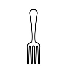 Cutlery concept represented by fork icon. isolated and flat illustration 