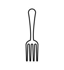 Cutlery concept represented by fork icon. isolated and flat illustration 
