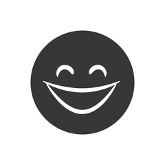 Cartoon concept represented by happy face icon. isolated and flat illustration 