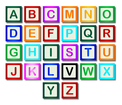 Wooden Block Letters A to Z
