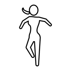 Healthy lifestyle concept represented by pictogram running icon. isolated and flat illustration 