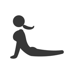 Fototapeta na wymiar Healthy lifestyle concept represented by pictogram stretching icon. isolated and flat illustration 