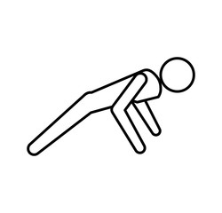 Healthy lifestyle concept represented by pictogram doing push up icon. isolated and flat illustration 
