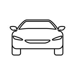 Transportation machine concept represented by car icon. isolated and flat illustration 