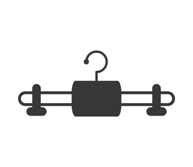 Hanger object concept represented by hook icon. Isolated and flat illustration 