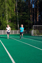 Boys running