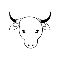 Animal concept represented by cow icon. Isolated and flat illustration 