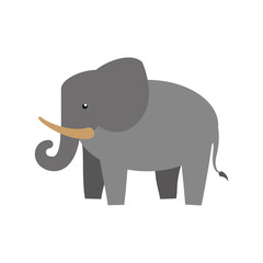 Animal concept represented by elephant icon. Isolated and flat illustration 