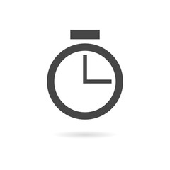 Vector black stopwatch icon