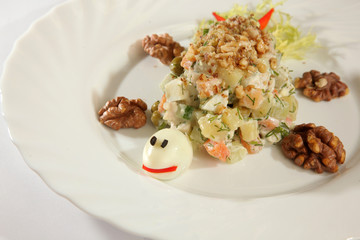 salad designed as bugs