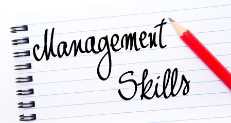 Management Skills written on notebook page