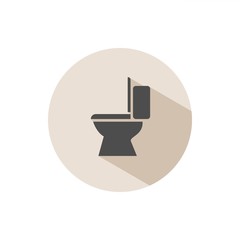 Icono de un inodoro. Ilustración vectorial