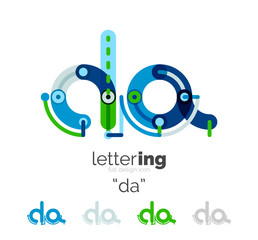 Letter logo line concept