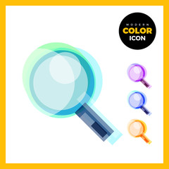 Magnifier Modern Color Icon for web. New creative design symbol.