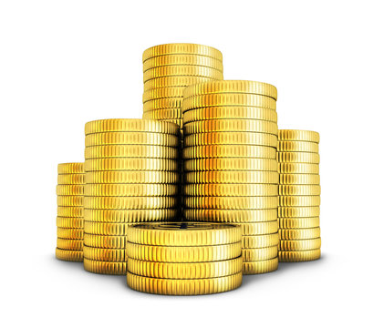 Many gold coints